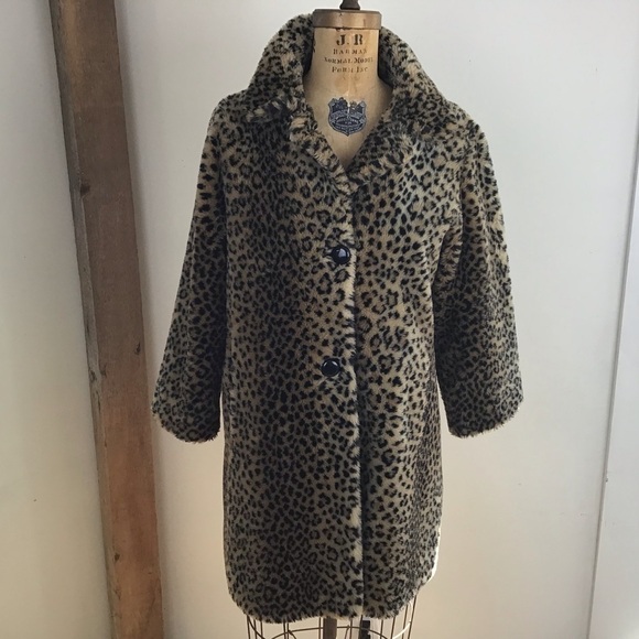 Vintage Maria( Dionisiou) faux fur cheetah?leopard? Mob wife 3/4 coat, 3/4… - Picture 1 of 16
